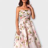 Elegantní Midi Šifonové Šaty