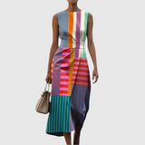 Celine™ – Elegantní geometrické drapované šaty