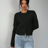 Elegantní Krátký Cardigan pro Ženy – Stylový Pletený s Dlouhými Rukávy