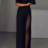 Artemis | Elegantní jednokšíkový overal s třpytivými akcenty