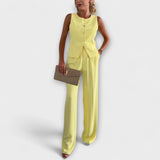 Wilhelmina - Elegantní top bez ramínek a kalhoty