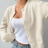 Elegantní Krátký Cardigan pro Ženy – Stylový Pletený s Dlouhými Rukávy