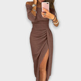 Lena™ - Elegantní Off-Shoulder Šaty