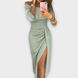 Lena™ - Elegantní Off-Shoulder Šaty