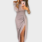 Lena™ - Elegantní Off-Shoulder Šaty