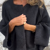 Dámský otevřený cardigan z prémiového pleteného materiálu – teplá a luxusní vrstva