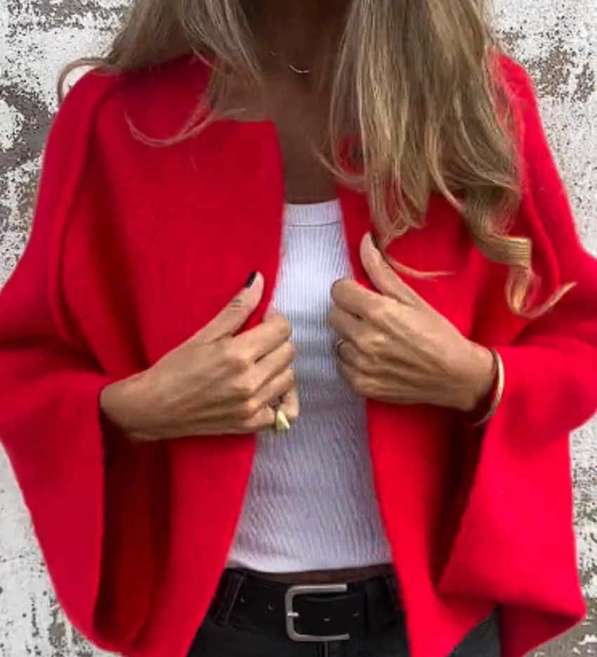 Dámský otevřený cardigan z prémiového pleteného materiálu – teplá a luxusní vrstva