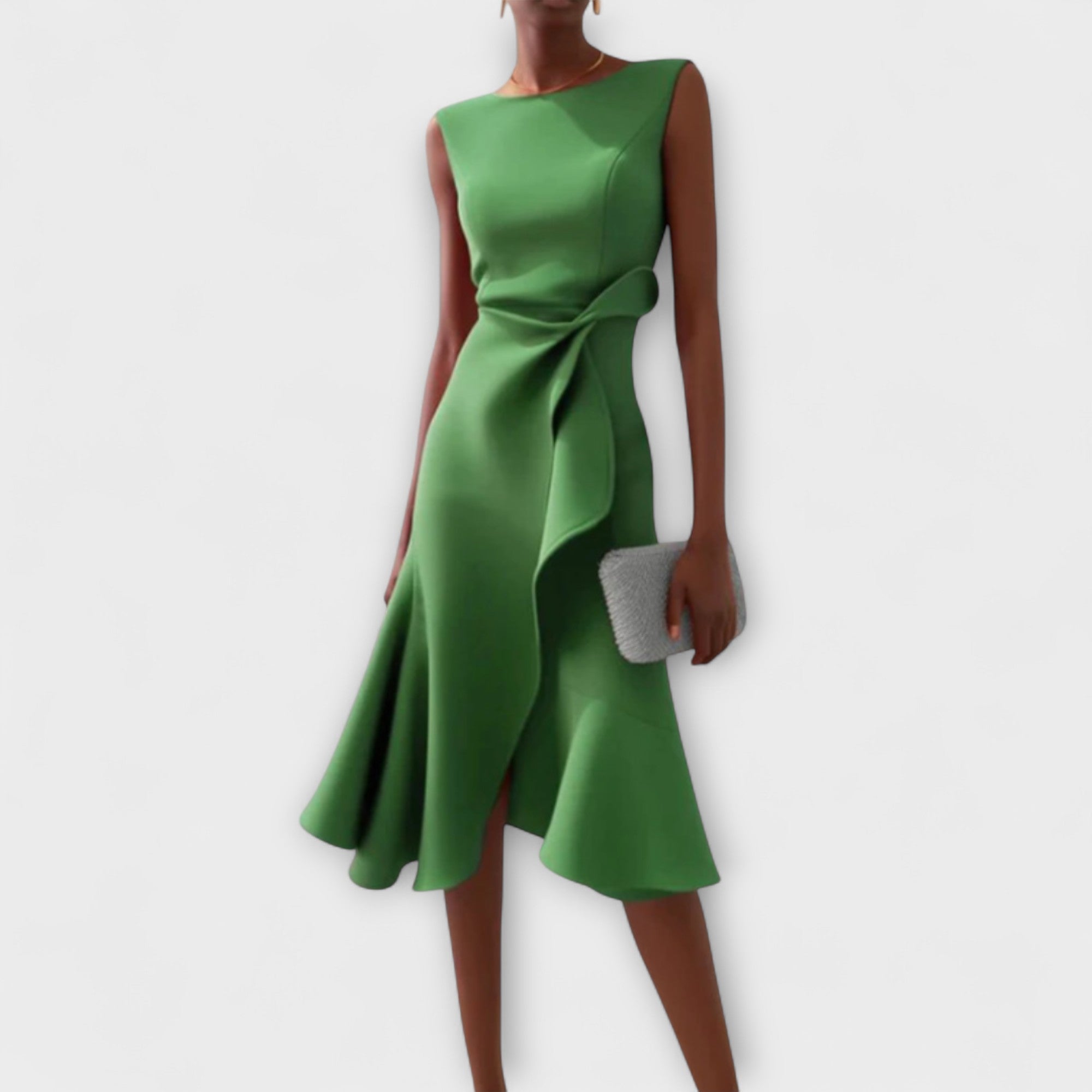 Juliette™ – Elegantní Drapované Asymetrické Midi Šaty