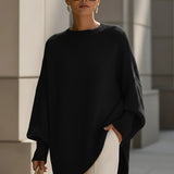 Elegantní a Stylový Pletený Pončo pro Ženy – Dlouhý Oversized a Měkký Svetr