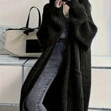 Oversize otevřený cardigan pro ženy – dlouhý měkký pletený