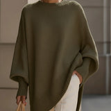 Elegantní a Stylový Pletený Pončo pro Ženy – Dlouhý Oversized a Měkký Svetr