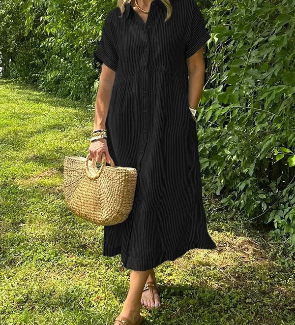 Cassie - Elegantní pruhované šaty