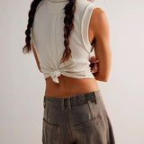 Dámské džíny Barrel Large Jambe Large Taille Moyenne Stretch – Ležérní Denim Baggy