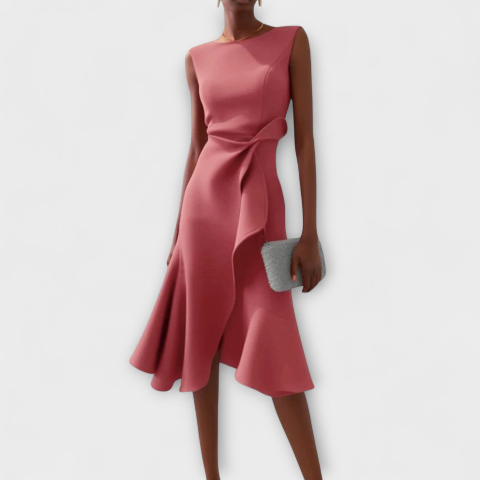 Juliette™ – Elegantní Drapované Asymetrické Midi Šaty