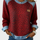 Roxy | Top s leopardím vzorem a jeansovými detaily
