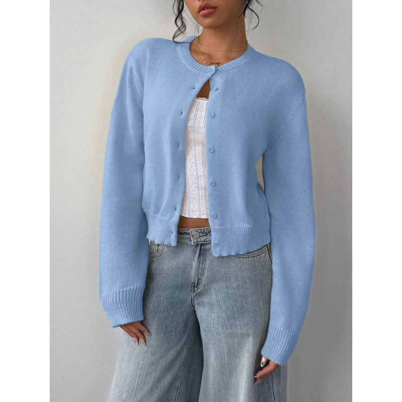 Elegantní Krátký Cardigan pro Ženy – Stylový Pletený s Dlouhými Rukávy