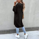 Dlouhý oversize cardigan pro ženy – Volný a pohodlný pletený