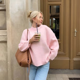 Oversize svetr s kulatým výstřihem pro ženy – Elegantní a pohodlný