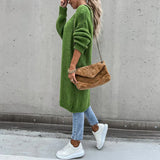 Dlouhý oversize cardigan pro ženy – Volný a pohodlný pletený