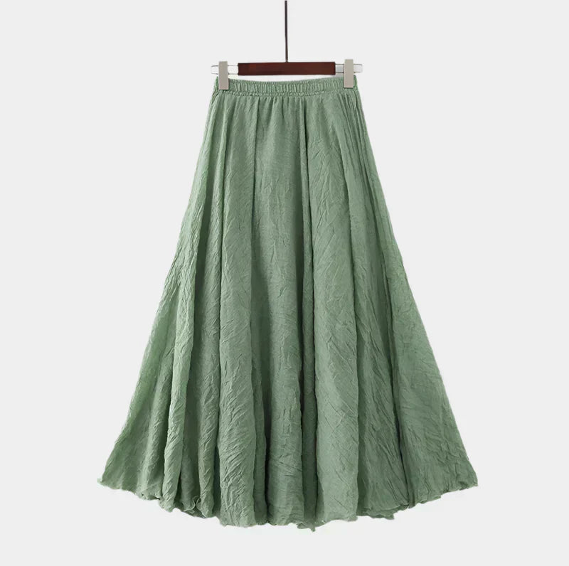 Kristýna Elegantní Vysoký Pas Dlouhá Sukně Lehké