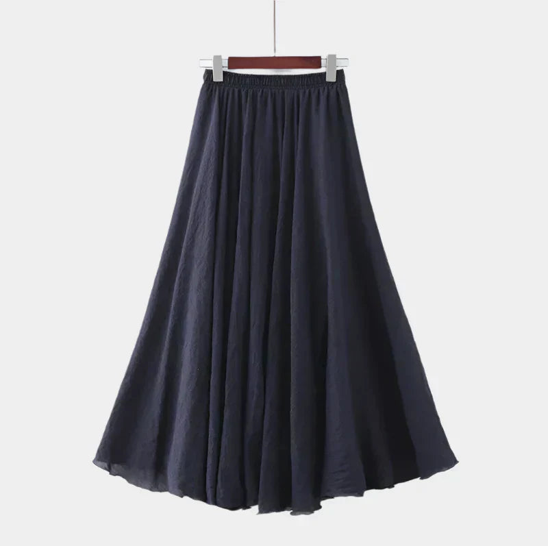 Kristýna Elegantní Vysoký Pas Dlouhá Sukně Lehké