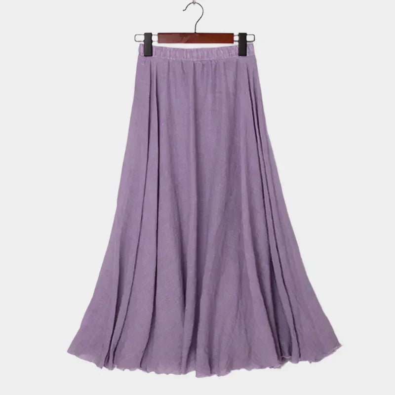 Kristýna Elegantní Vysoký Pas Dlouhá Sukně Lehké