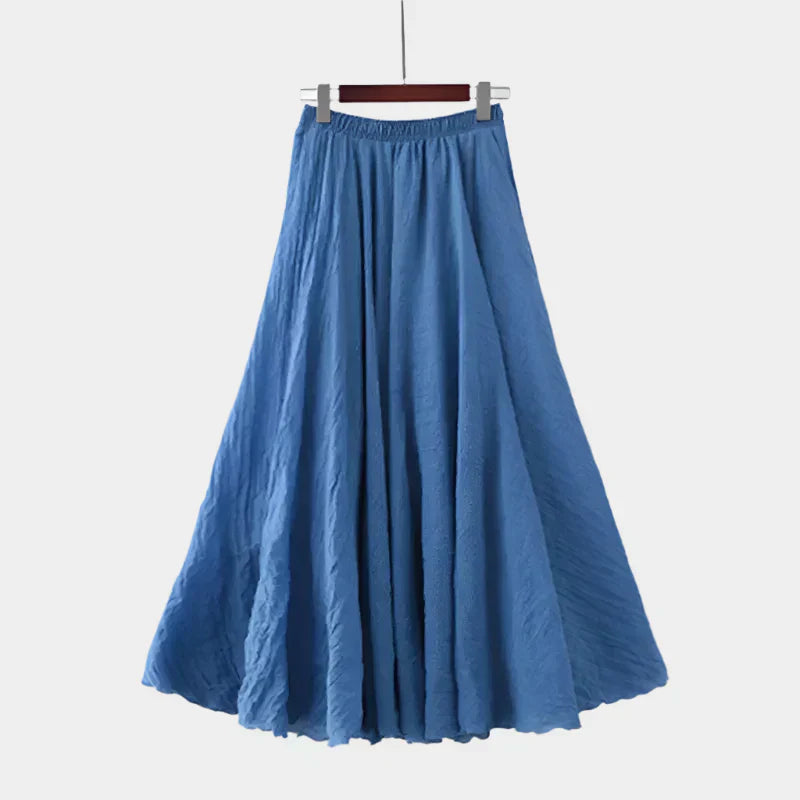 Kristýna Elegantní Vysoký Pas Dlouhá Sukně Lehké