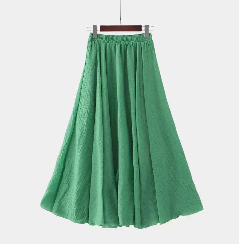 Kristýna Elegantní Vysoký Pas Dlouhá Sukně Lehké