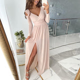Elegantní Dlouhá Rozparek Šaty pro Ženy – Chic Večerní Šaty