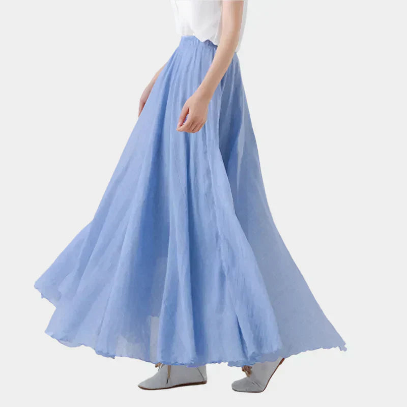 Kristýna Elegantní Vysoký Pas Dlouhá Sukně Lehké
