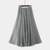 Kristýna Elegantní Vysoký Pas Dlouhá Sukně Lehké