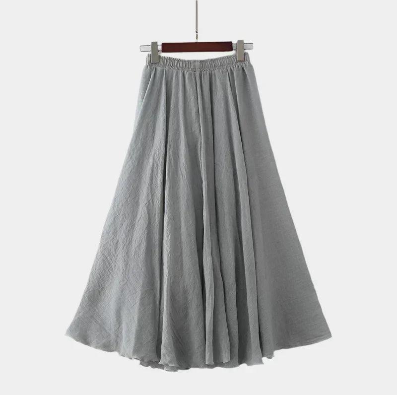 Kristýna Elegantní Vysoký Pas Dlouhá Sukně Lehké
