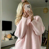 Oversize svetr s kulatým výstřihem pro ženy – Elegantní a pohodlný