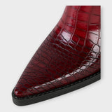 Krokodýlí vzorované boty s elegantním podpatkem