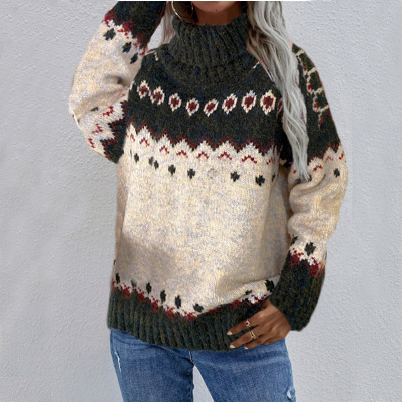 Elegantní dámský svetr Fair Isle – Pohodlné silné pleteniny