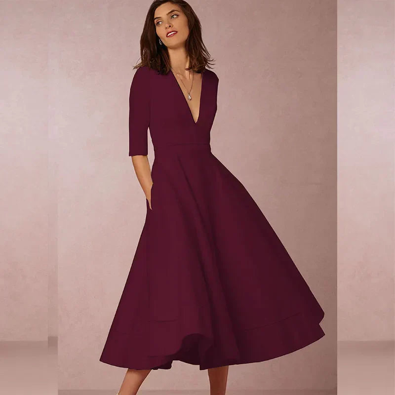 Vintage dámské šaty A-linie 60. let s rozšířenou sukní – Elegantní a ženské