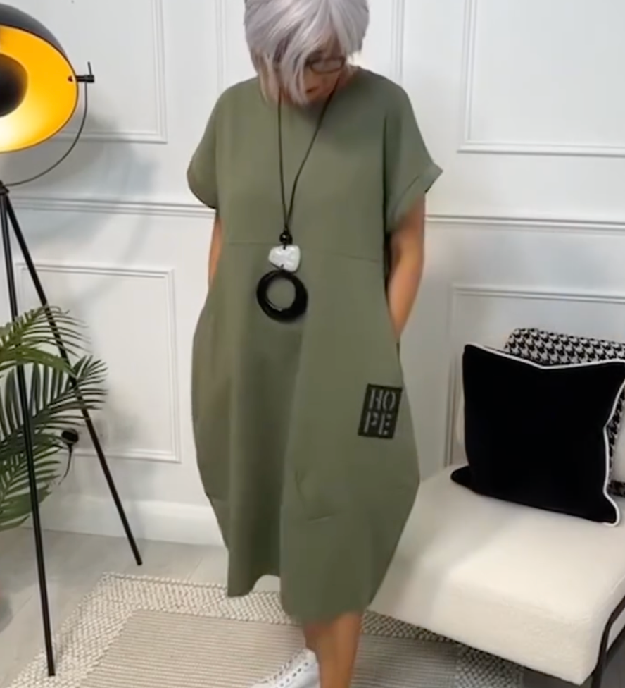 Zuzanna | Lehká letní šaty s kulatým výstřihem