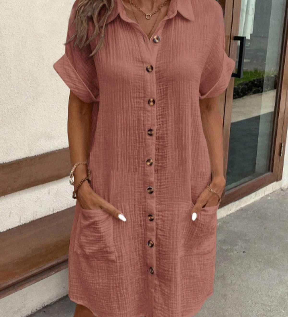 Celest Elegante Polo Šaty (Téměř Vyprodáno)