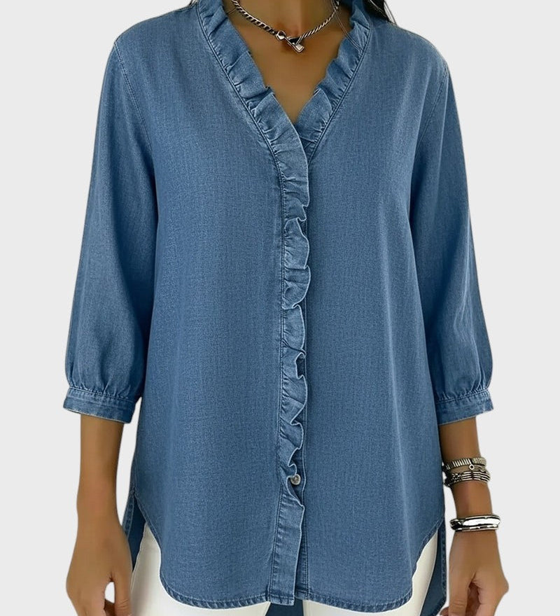 Diana | Denim tunika s volánky