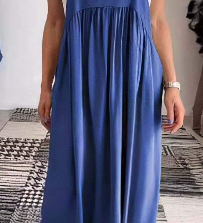 Elegantní Maxi Šaty Salopette pro Ženy – Styl Uvolněný Chic Bez Rukávů