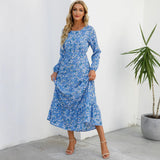 Víceúčelové Květinové Šaty z Módy pro Ženy – Elegantní Styl s Kulatým Výstřihem