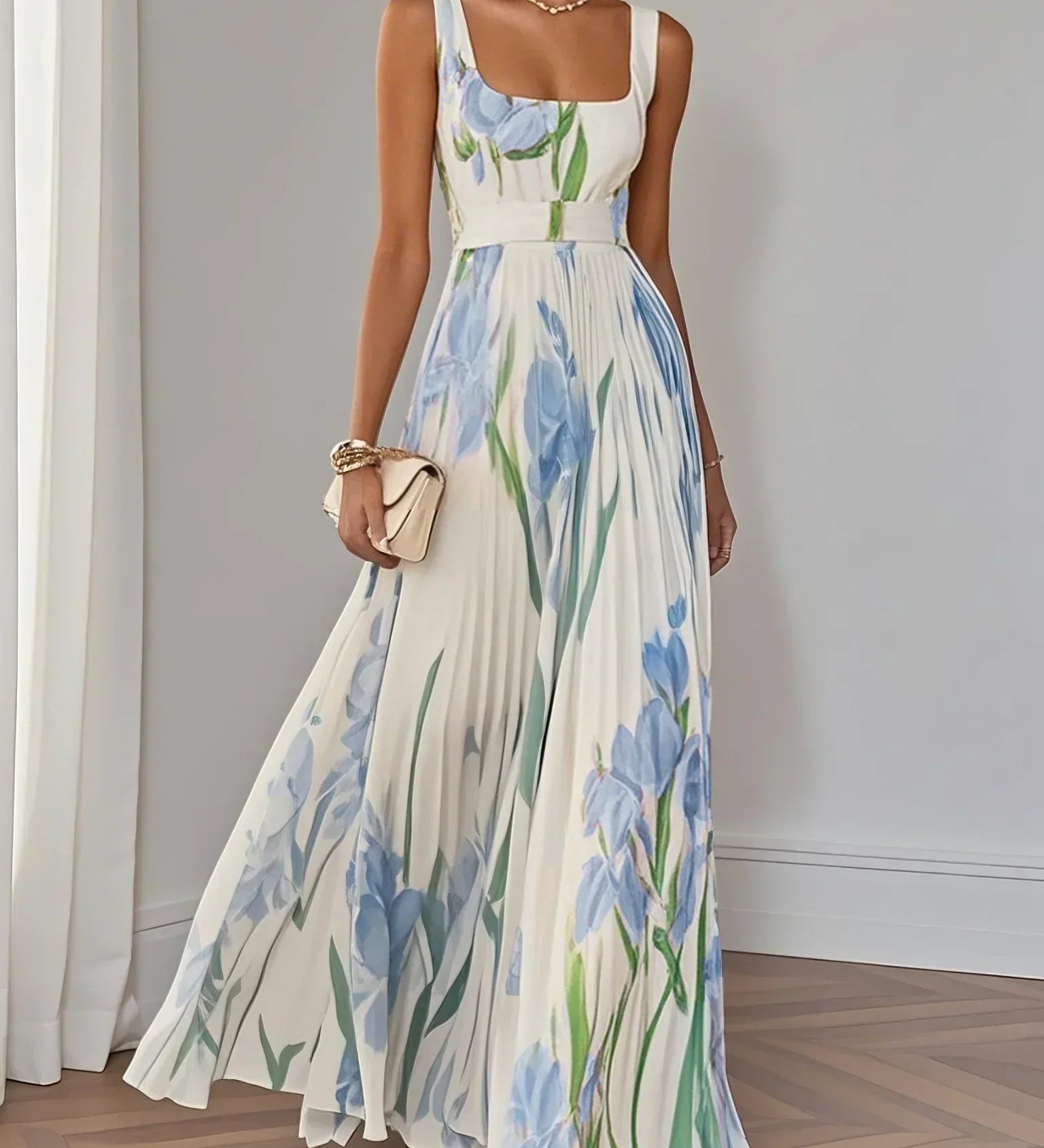 Mary™ - Elegantní plisované maxi šaty