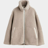 Petra – dámský oversized teddy kabát na zip