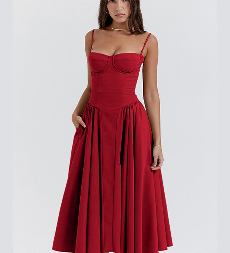 Robe Midi Korzet pro Ženy s Nastavitelnými Ramínky – Elegantní a Lichotivá
