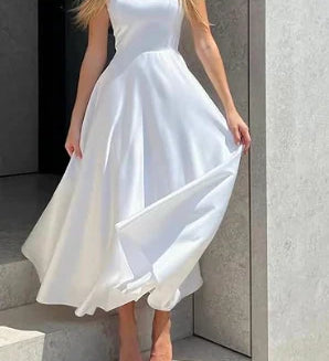Elegantní bílé maxi šaty pro hosty na svatbu – Lichotivé, Stylové