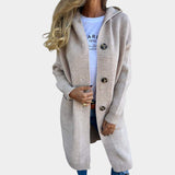 Adriana - Dlouhý pletený cardigan s knoflíky