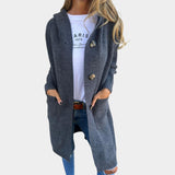 Adriana - Dlouhý pletený cardigan s knoflíky