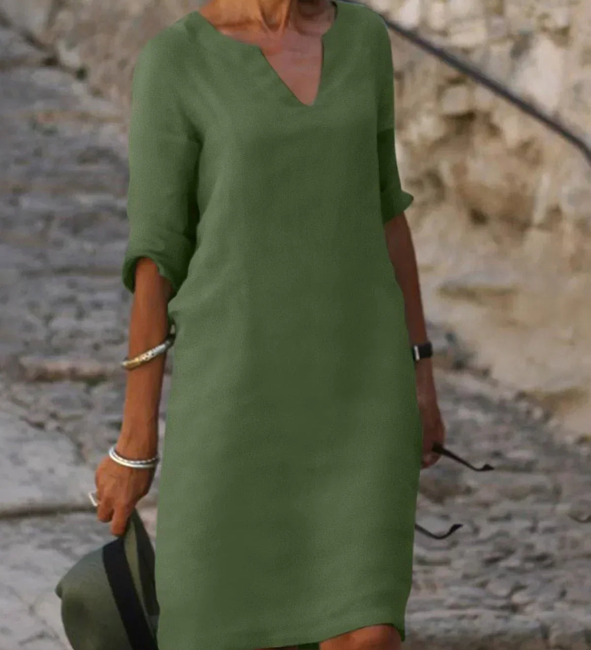 Josette™ - Elegantní šaty s V-výstřihem