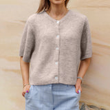 Elegantní krátký rukáv cardigan pro ženy