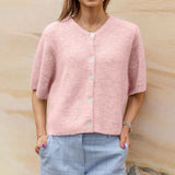 Elegantní krátký rukáv cardigan pro ženy